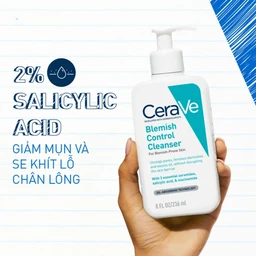 Sữa rửa mặt dành cho da dầu, mụn Cerave Blemish Control Cleanser 236ml
