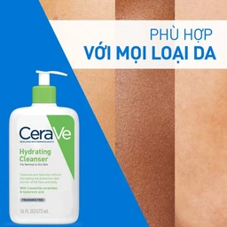 Sữa rửa mặt cho da thường và khô Cerave Hydrating Cleanser 473ml