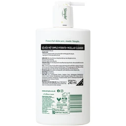 Sữa rửa mặt Simple cấp ẩm căng mướt Hydrate (240ml) 2