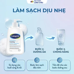 Sữa rửa mặt Cetaphil Hydrating Foaming Cream Cleanser dưỡng ẩm, làm sạch nhẹ nhàng cho da mặt (236ml) 7