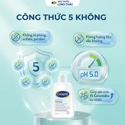 Sữa rửa mặt Cetaphil Hydrating Foaming Cream Cleanser dưỡng ẩm, làm sạch nhẹ nhàng cho da mặt (236ml) 4