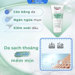 Sữa rửa mặt tạo bọt dịu nhẹ Eucerin Acne-Oil Control Pro Acne-Solution kiểm soát dầu, ngăn ngừa mụn (50g)