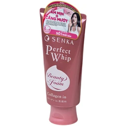 Sữa rửa mặt tạo bọt Senka Perfect Whip Collagen In FA làm sạch, săn chắc và dưỡng ẩm da (120g) 9
