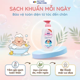 Sữa tắm gội em bé Gentle Wash 500ml La Beauty giảm và ngăn ngừa rôm sảy, hăm da 5