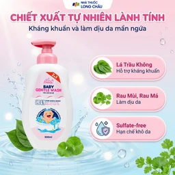 Sữa tắm gội em bé Gentle Wash 500ml La Beauty giảm và ngăn ngừa rôm sảy, hăm da 4