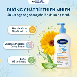 Sữa tắm gội cho bé Cetaphil Organic Calendula dịu nhẹ, không kích ứng (400ml) 3