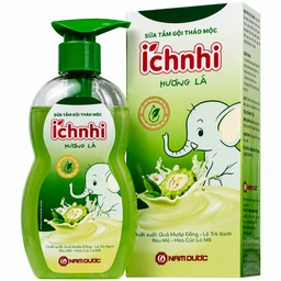 Sữa tắm gội thảo mộc Ích Nhi hương lá giúp làm sạch da, hỗ trợ giảm rôm sảy (200g) 1