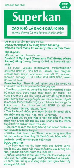 Thuốc Superkan Mediplantex điều trị mất trí nhớ ngắn hạn (2 vỉ x 15 viên)