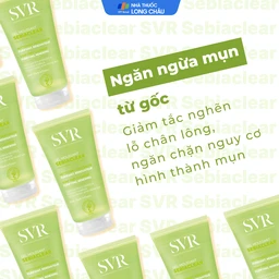 Gel rửa mặt và loại bỏ tế bào chết không chứa xà phòng SVR Sebiaclear Gel Moussant 55ml