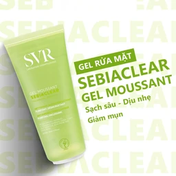 Gel rửa mặt và loại bỏ tế bào chết không chứa xà phòng SVR Sebiaclear Gel Moussant 55ml 2