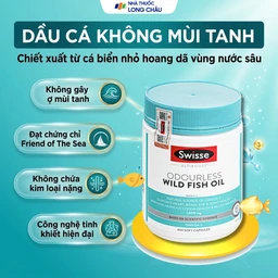 Viên uống tốt cho tim mạch, mắt, não Odourless Wild Fish Oil Swisse (400 viên) 2