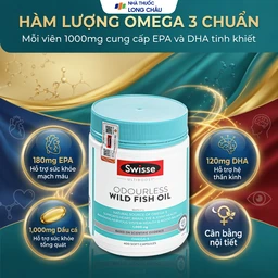 Viên uống tốt cho tim mạch, mắt, não Odourless Wild Fish Oil Swisse (400 viên) 3