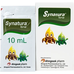 Siro Synatura Syrup AhnGook điều trị nhiễm khuẩn đường hô hấp trên cấp tính và viêm phế quản mạn tính (9 gói x 10ml) 1