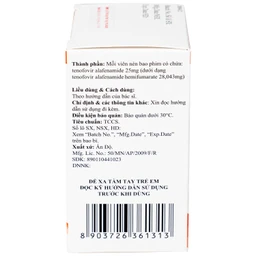 Thuốc Tafnext 25mg điều trị nhiễm virus viêm gan B mạn tính (30 viên)