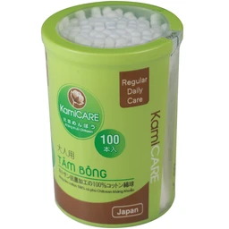 Tăm bông KamiCare vệ sinh tai, mũi, vết thương (Hộp 100 que) 3