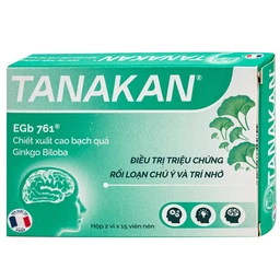 Thuốc Tanakan điều trị triệu chứng rối loạn nhận thức, rối loạn chú ý và trí nhớ (2 vỉ x 15 viên)