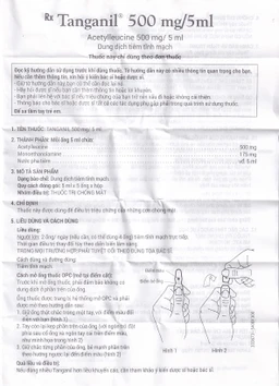 Thuốc tiêm Tanganil 500mg/5ml Pierre Fabre điều trị triệu chứng các cơn chóng mặt (1 vỉ x 5 ống x 25ml) 