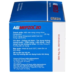 Thuốc Agimepzol 20mg Agimexpharm điều trị loét dạ dày, tá tràng và trào ngược dạ dày (10 vỉ x 10 viên) 4