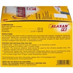 Thuốc Alaxan FR United giảm đau nhanh các cơn đau đầu, đau cơ xương khớp, đau răng và hạ sốt (10 vỉ x 10 viên) 4