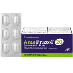 Thuốc AmePrazol 20mg OPV điều trị bệnh trào ngược dạ dày thực quản (5 vỉ x 6 viên) 1