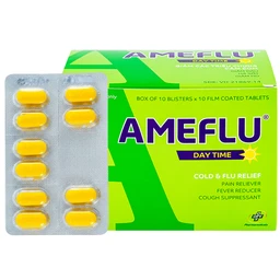 Thuốc Ameflu Day Time OPV giảm các triệu chứng cảm lạnh và cảm cúm (10 vỉ x 10 viên) 1