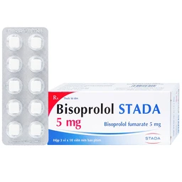 Thuốc Bisoprolol Stada 5mg điều trị tăng huyết áp, đau thắt ngực mạn tính ổn định (3 vỉ x 10 viên)