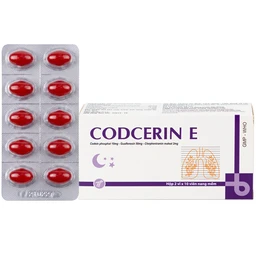Thuốc Codcerin E Trường Thọ điều trị viêm phế quản, viêm họng, viêm phổi, ho do kích ứng (2 vỉ x 10 viên) 1