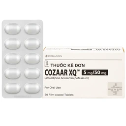 Thuốc Cozaar XQ 5/50mg Organon điều trị cao huyết áp vô căn (3 vỉ x 10 viên) 1