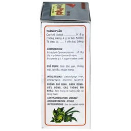 Thuốc Cynaphytol Ladophar Giải độc gan, thông mật, lợi tiểu, nhuận tràng (10 vỉ x 10 viên) 3