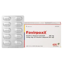 Thuốc Fovirpoxil 300mg OPV điều trị viêm gan B mạn tính và HIV-1 ở người lớn (3 vỉ x 10 viên) 1