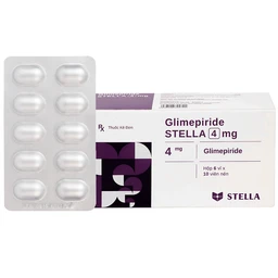 Thuốc Glimepiride 4mg Stella Pharm giảm đường huyết cho bệnh đái tháo đường típ 2 (6 vỉ x 10 viên)