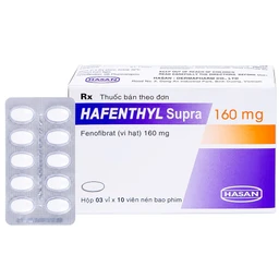 Thuốc Hafenthyl Supra 160mg Hasan điều trị tăng triglycerid máu (3 vỉ x 10 viên) 1