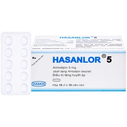 Thuốc Hasanlor 5 Hasan điều trị tăng huyết áp, đau thắt ngực (10 vỉ x 10 viên) 1