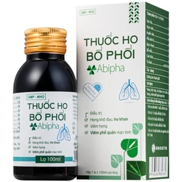 Thuốc ho bổ phổi Abipha điều trị các chứng ho khan, ho có đờm, ho kéo dài gây đau rát họng hoặc khản tiếng (100ml) 1