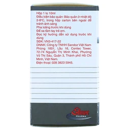 Thuốc Idarubicin 10mg Ebewe Trị ung thư bạch cầu cấp dòng tủy (Hộp 10ml) 2