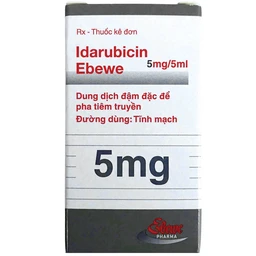 Thuốc Idarubicin 5mg Ebewe Trị ung thư bạch cầu cấp dòng tủy (Hộp 5ml) 1