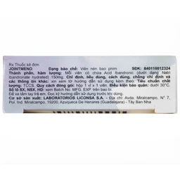 Thuốc Jointmeno 150mg Laboratorios Liconsa phòng và điều trị loãng xương sau kỳ mãn kinh (1 vỉ x 1 viên) 3