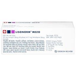 Thuốc Lisonorm Mezo 20/5mg Gedeon điều trị tăng huyết áp vô căn ở người lớn (3 vỉ x 10 viên) 3