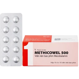 Thuốc Methicowel 500 Akums điều trị các bệnh lý thần kinh ngoại biên, thiếu máu hồng cầu to (10 vỉ x 10 viên) 1
