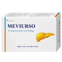 Thuốc Meviurso 450mg Hà Nam dùng để hòa tan sỏi cholesterol, viêm đường mật nguyên phát (3 vỉ x 10 viên) 2