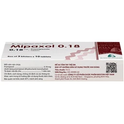 Thuốc Mipaxol  0.18mg Boston điều trị các dấu hiệu và triệu chứng của bệnh Parkinson (3 vỉ x 10 viên) 3