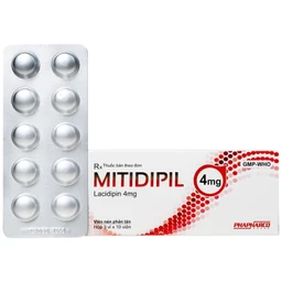 Thuốc Mitidipil 4mg Pharphaco điều trị tăng huyết áp (3 vỉ x 10 viên) 1