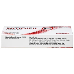 Thuốc Mitidipil 4mg Pharphaco điều trị tăng huyết áp (3 vỉ x 10 viên) 4
