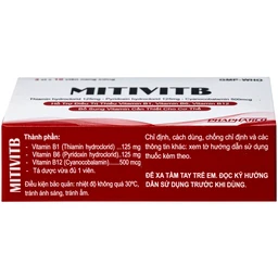 Thuốc bổ Mitivit B Bình Thuận bổ sung vitamin nhóm B (3 vỉ x 10 viên) 3