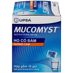 Thuốc Mucomyst 200mg UPSA điều trị ho có đờm, giúp long đờm và tiêu nhầy (18 gói) 2