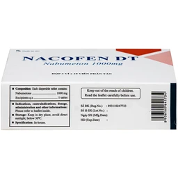 Thuốc Nacofen DT 1000mg Hà Nam điều trị các triệu chứng kéo dài của viêm khớp mạn tính (3 vỉ x 10 viên) 4