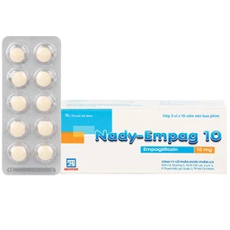 Thuốc Nady-Empag 10 Nadyphar điều trị đái tháo đường típ 2 (3 vỉ x 10 viên) 1