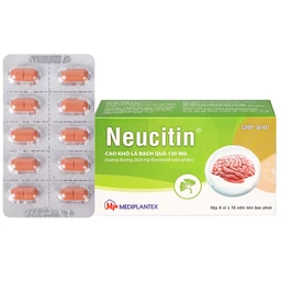 Thuốc Neucitin 120mg Mediplantex điều trị mất trí nhớ ngắn hạn (6 vỉ x 10 viên)