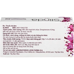 Thuốc ngừa thai hàng ngày Slinda 4mg Exeltis không chứa estrogen, dùng được cho phụ nữ cho con bú (1 vỉ x 28 viên) 3