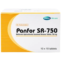 Thuốc Panfor SR-750 MEGA kiểm soát đường huyết tiểu đường típ 2 (100 viên) 1